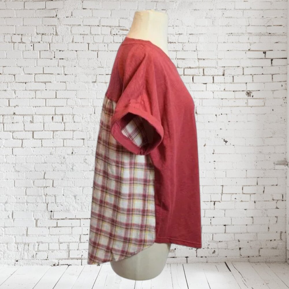 NWT Falls Creek Plaid Boxy Tee